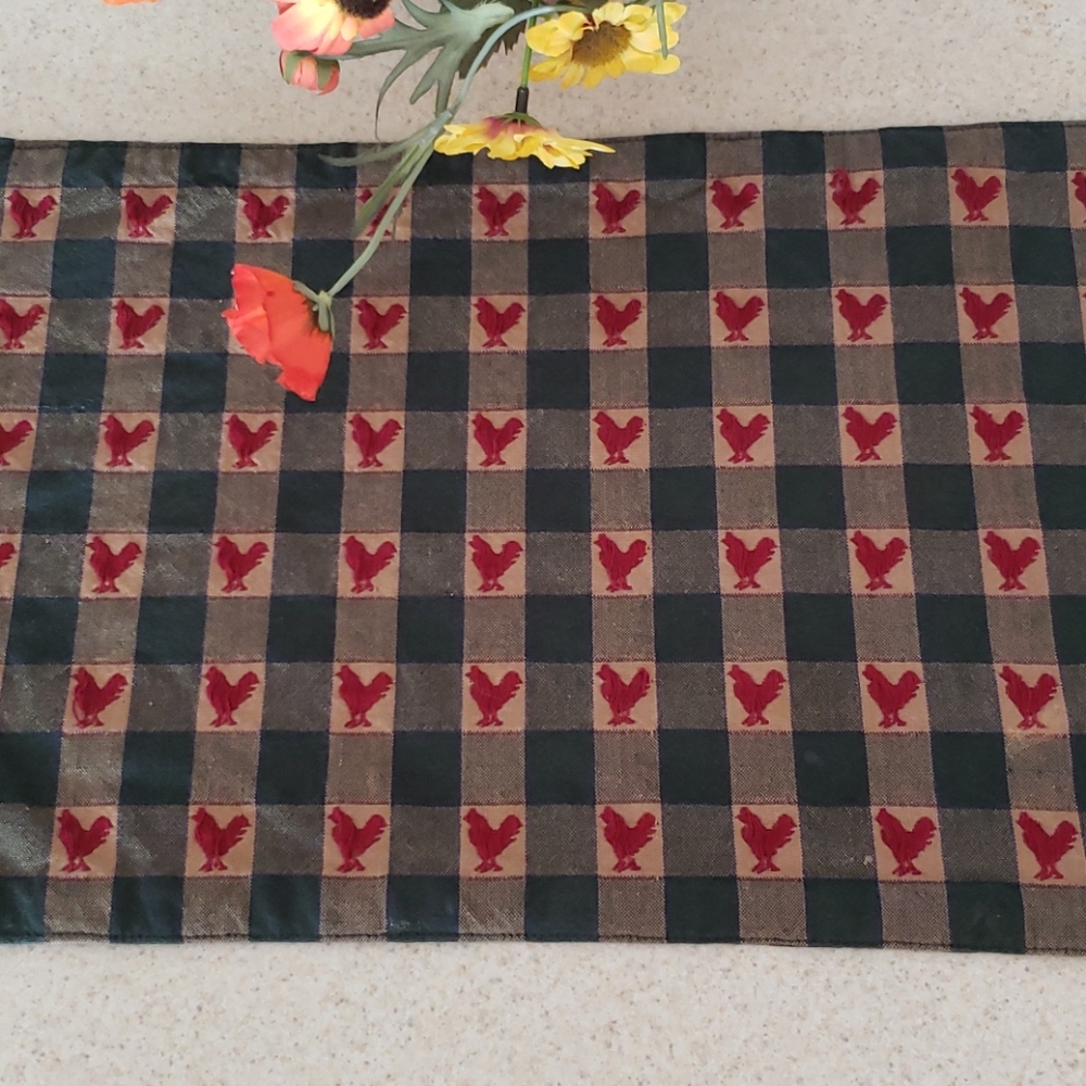 Vintage Set of 8 Rooster Placemats 🐓